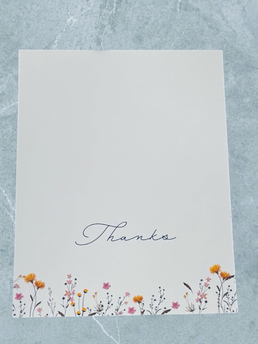 2 for $30 | 48 Thank You Card Set White Floral with Tan Envelopes - Picture 7 of 16